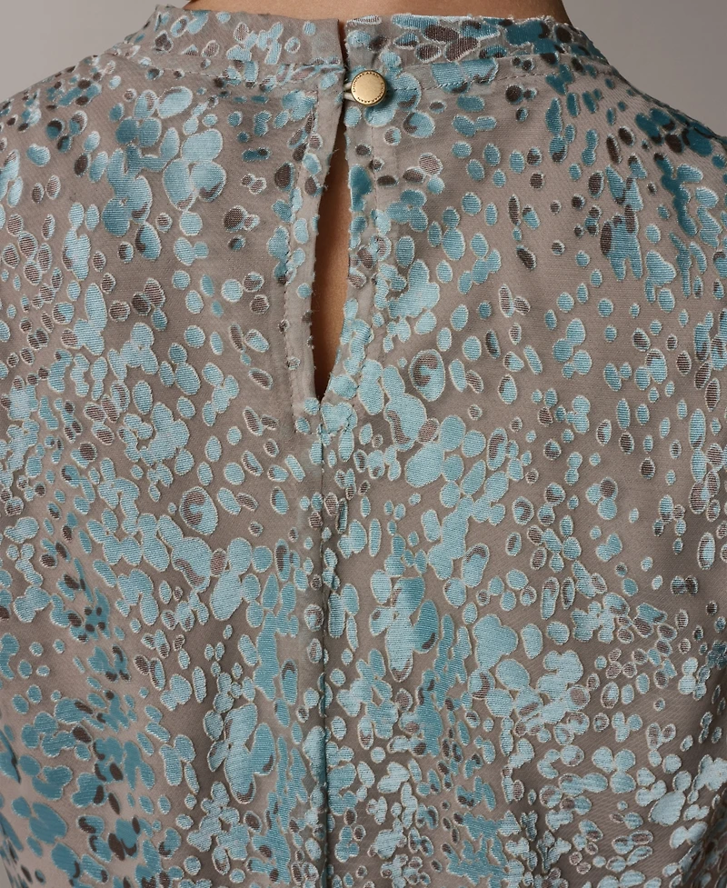 Donna Karan New York Women's Sleeveless Crew Neck Midi Dress