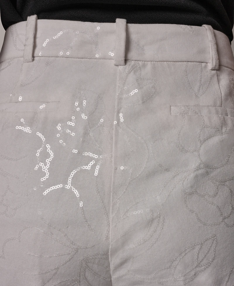 Donna Karan New York Women's Sequin Embroidered Pants