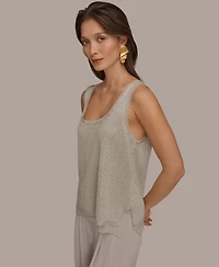 Donna Karan New York Women's Sequin Scoop Neck Sweater