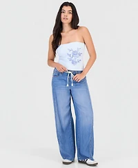 Just Polly Juniors' Embellished Strapless Top