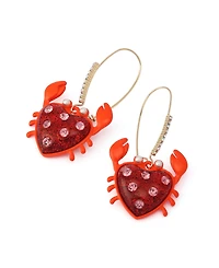 Betsey Johnson Faux Stone Crab Dangle Earrings
