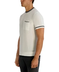 Karl Lagerfeld Paris Men's Regular-Fit Short-Sleeve Knitted Crewneck T-Shirt
