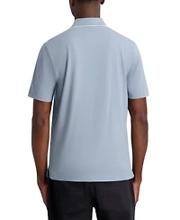 Karl Lagerfeld Paris Men's Short-Sleeve Regular-Fit Textured Polo T-Shirt