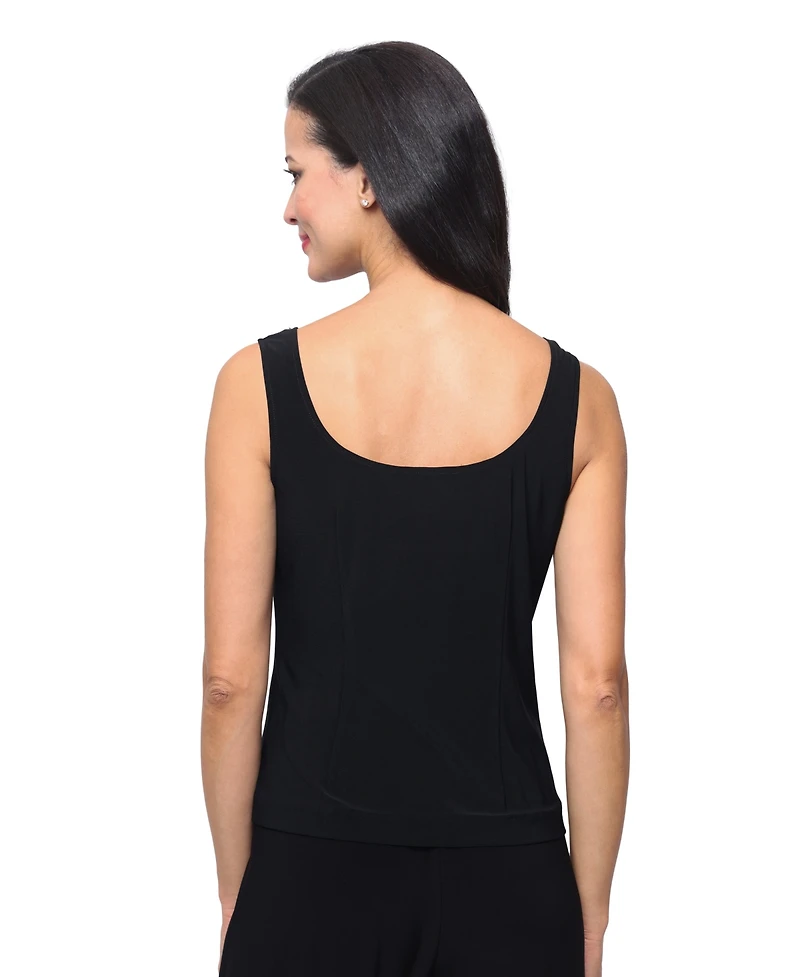 Alex Evenings Women's Sleeveless Tank and Embroidered Jacket Twinset
