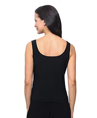 Alex Evenings Women's Sleeveless Tank and Embroidered Jacket Twinset