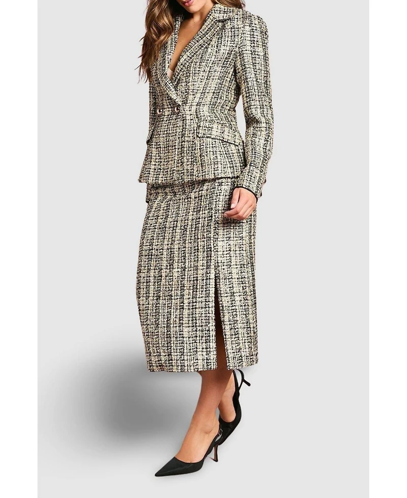 Coast Women's Sequin Tweed Midi Skirt