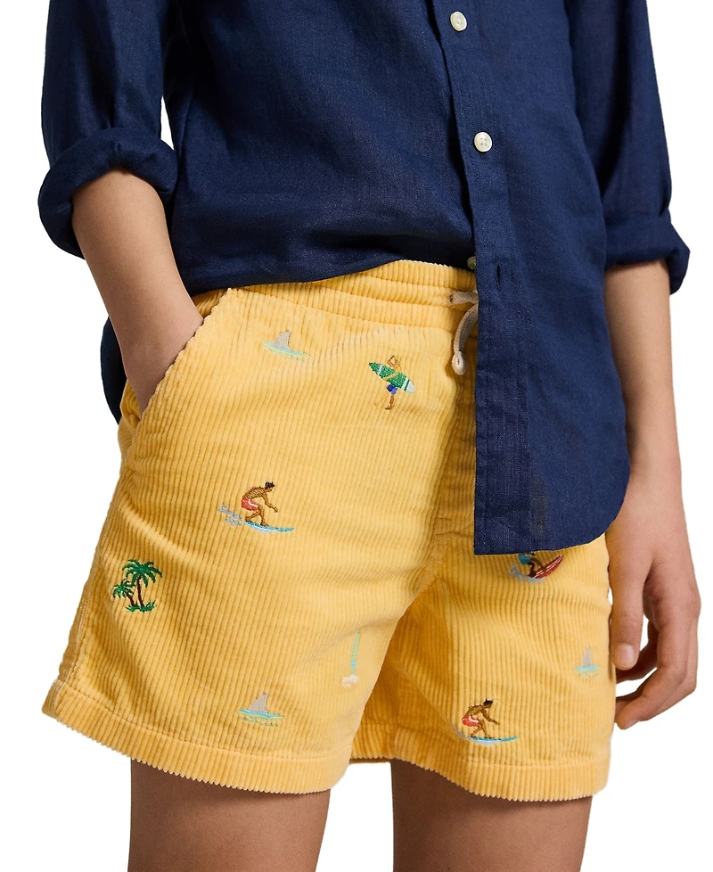 Polo Ralph Lauren Boys' 8-20 Prepster Embroidered Corduroy Shorts