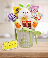 Alder Creek Gift Baskets Happy Easter Gingham Basket, 8 Pieces