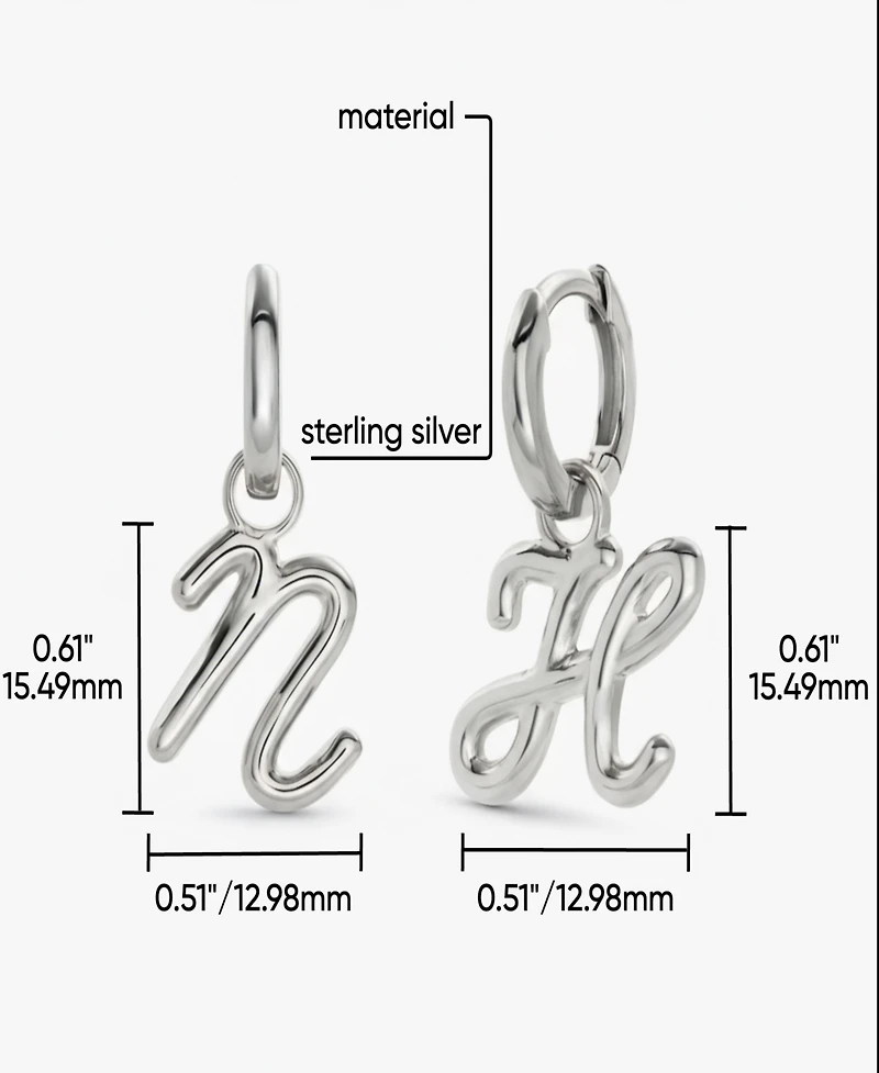 Oak & Luna Mini Signature Initial Huggie Earrings