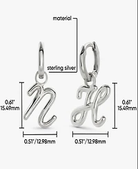 Oak & Luna Mini Signature Initial Huggie Earrings