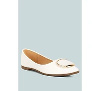 Karder brooch detail ballet flats