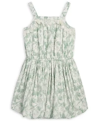 Scotch & Soda Girls' 7-16 Floral-Print Lace-Trim Sleeveless Dress