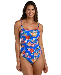 La Blanca Women's Modern Oasis Scoop Neck One-Piece Swimsuit