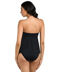 La Blanca Women's Island Goddess Bandeau Neck Tankini Top