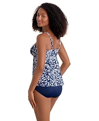 ShapeSolver Women's Printed V-Neck Tankini Top