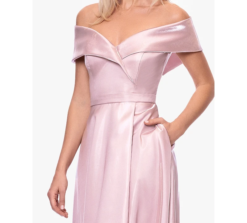 Xscape Women's Off-The-Shoulder Ball Gown