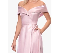 Xscape Women's Off-The-Shoulder Ball Gown