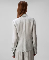 Calvin Klein Jacquard Slim Button-Down Collared Shirt