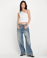 Good American Women's One-Shoulder Top, Regular & Plus