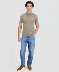 Guess Men's Lex-Knit Spread Collar Polo Shirt