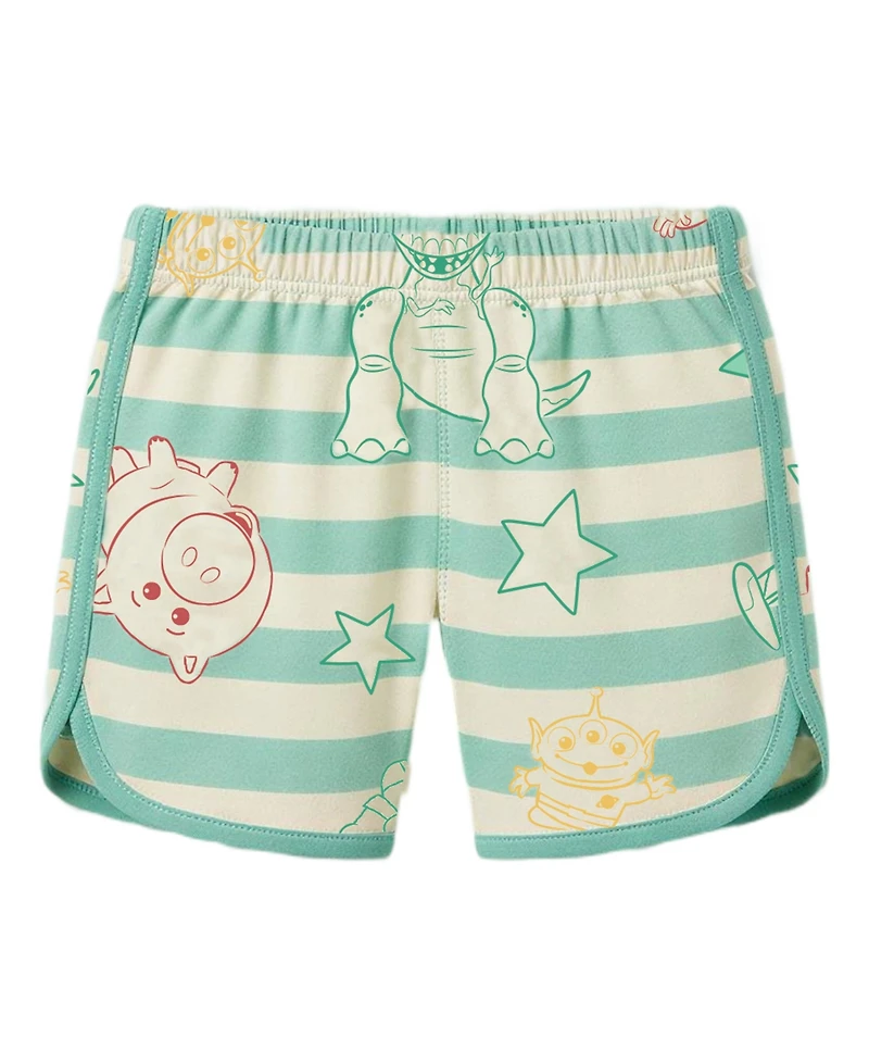 Toy Story Boys' 2T-5T Short-Sleeve T-Shirt and Stripe Shorts, 2-Piece Set