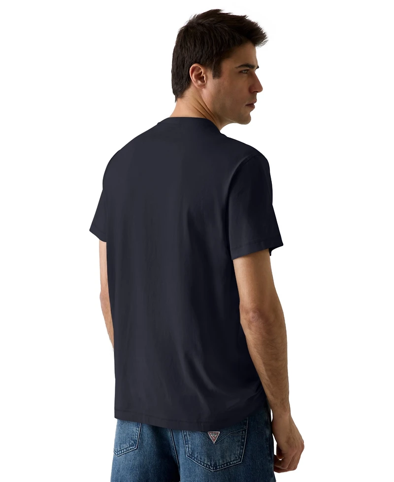 Guess Men's Logo Contrast Crewneck T-Shirt