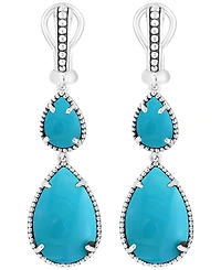 Effy Collection Turquoise Drop Earrings in Gold Over Sterling Silver