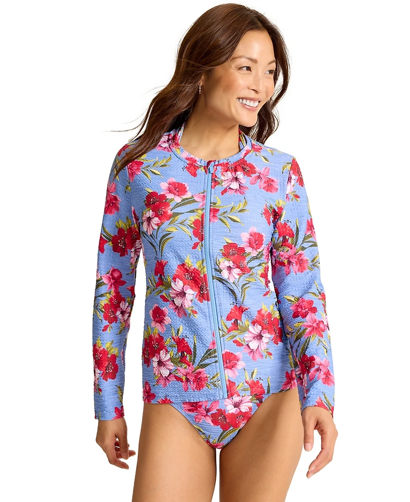 Tommy Bahama Women's Long-Sleeve Full-Zip Rashguard