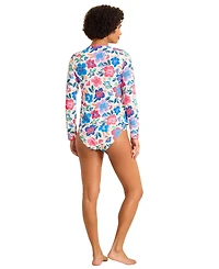 Tommy Bahama Women's Printed Long-Sleeve Zipper Rashguard