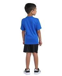 adidas Boys' 2T-7 Essential Graphic T-Shirt and Shorts, 2-Piece Set