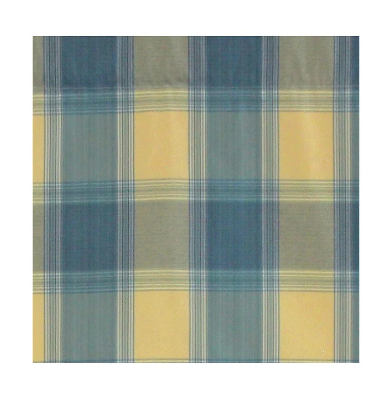 Rlf Home Syon Park Plaid Regal Style Window Valance with 3" Rod Pocket, 50" x 17"