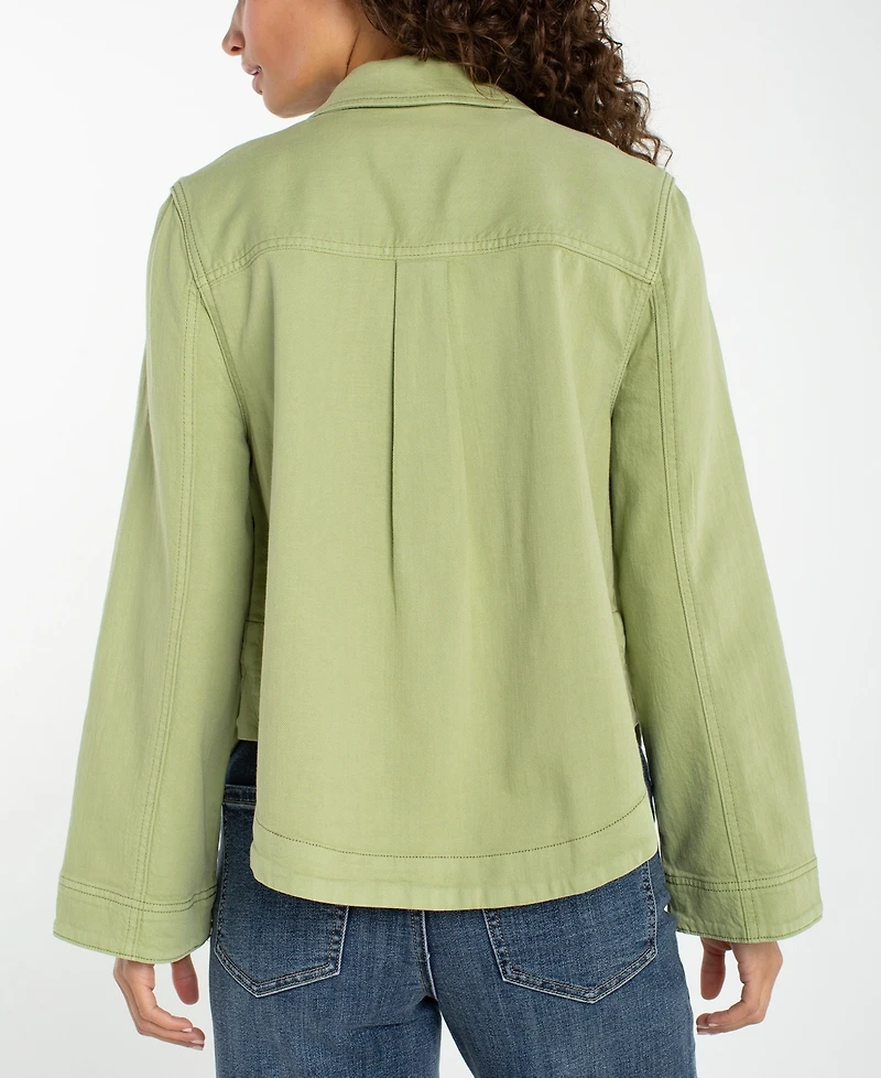 Liverpool Los Angeles Women's High-Low Denim Shacket