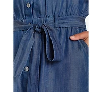 Liverpool Los Angeles Women's Short-Sleeve Self-Tie Romper