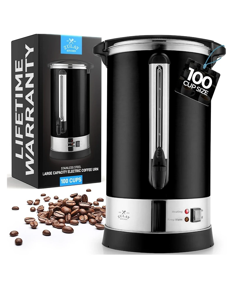Premium 100 Cup Commercial Coffee Urn - Large Coffee Dispenser