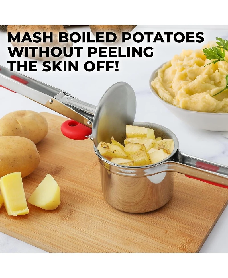 Zulay Kitchen Potato Ricer with 3 Interchangeable Discs