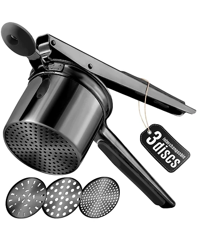 Zulay Kitchen Potato Ricer with 3 Interchangeable Discs