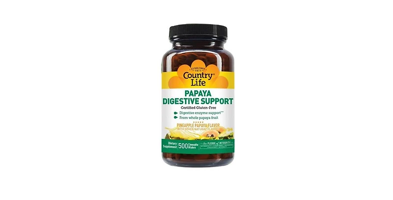 Country Life Papaya Digestive Support, 500 Wafers
