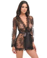 Oh La Cheri Women's Amour Short Lace Robe