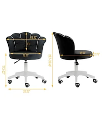 Dyhome Kitchen Chairs Mid-Century Modern Dining Set of 6, Room Chairs, Polyester Upholstered Wishbone Chair