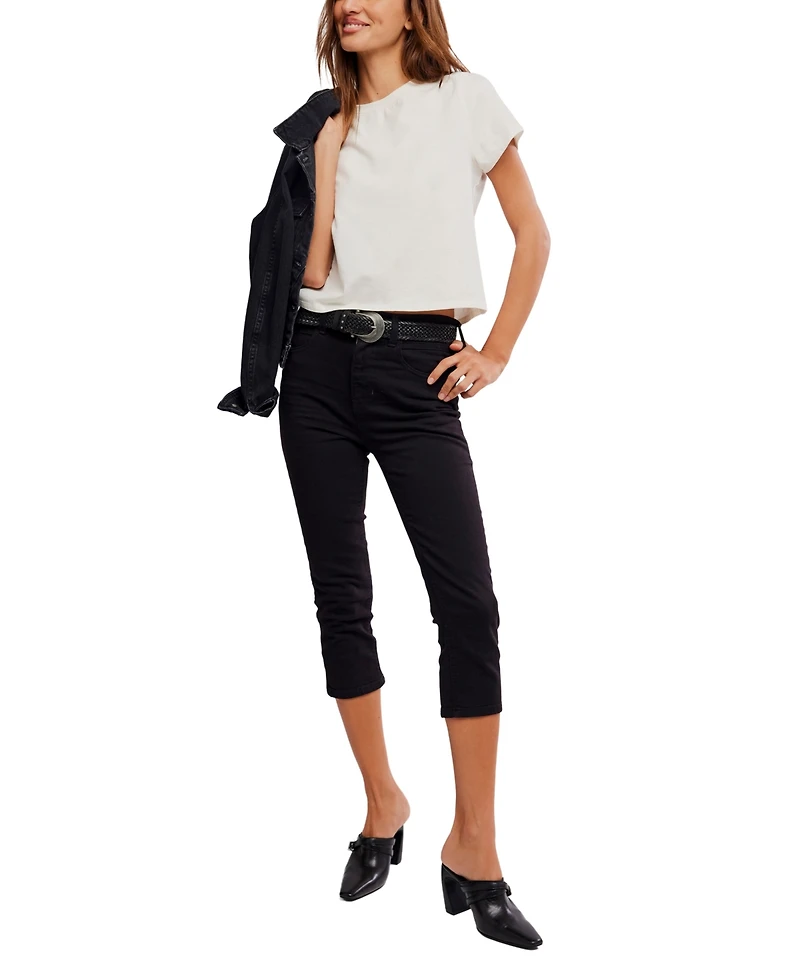 Free People Women's Slim-Fit Cropped Jeans