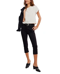 Free People Women's Slim-Fit Cropped Jeans