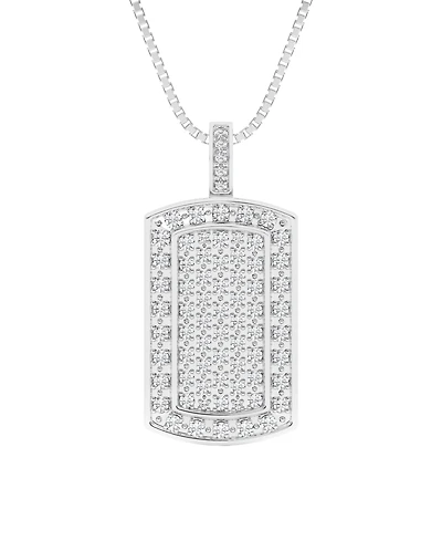 Macy's Diamond (2 ct. t.w.) Pendant Necklace in Sterling Silver