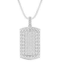 Macy's Diamond (2 ct. t.w.) Pendant Necklace in Sterling Silver