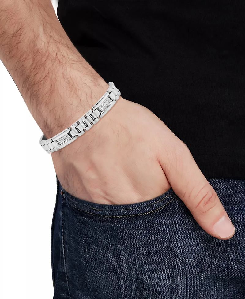 Macy's Diamond (1 ct. t.w.) Bracelet in Stainless Steel (Also Available in Yellow Ip-Plating)