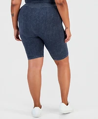 Full Circle Trends Trendy Plus Seamless Ribbed Pull-On Shorts