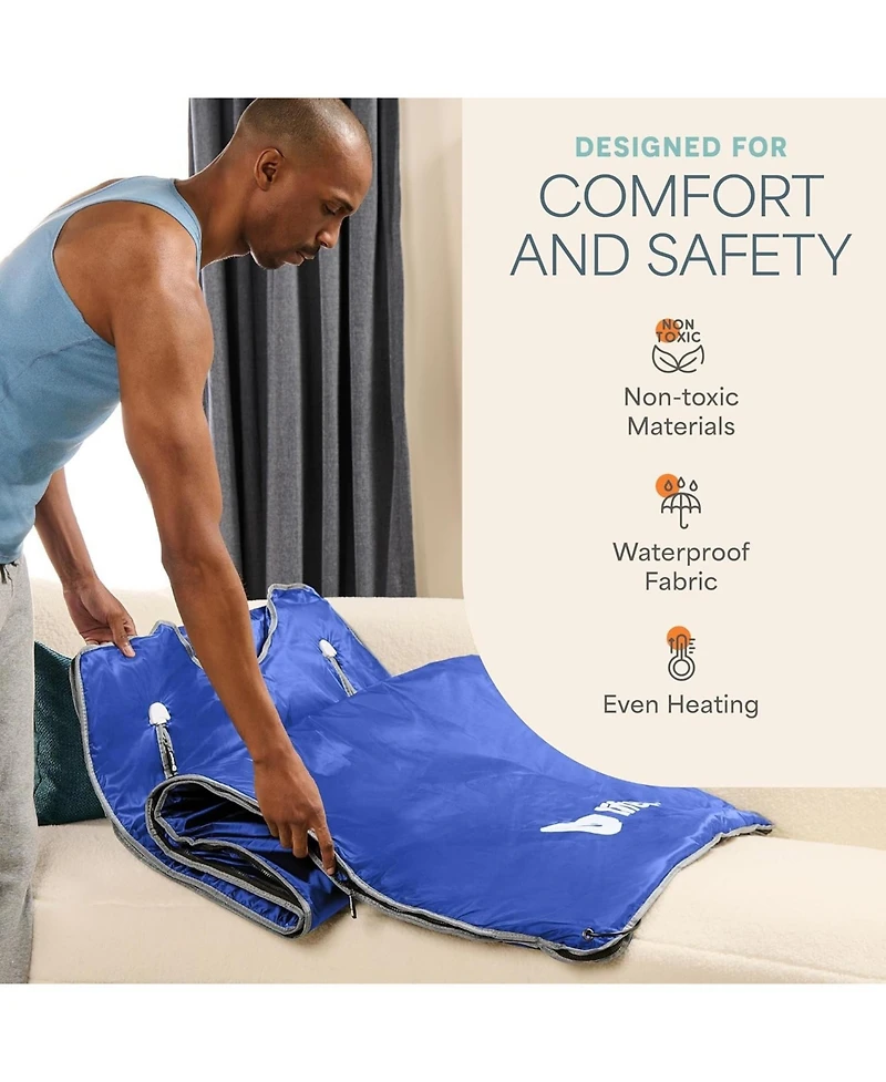 LifePro Sauna Blanket for Detoxification - Portable Far Infrared Sauna for Home Detox Calm Your Body and Mind (Regular Pink)