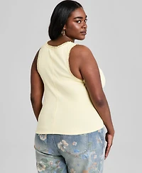 And Now This Trendy Plus Size Lace-Trim Tank Top, Macy's Exclusive