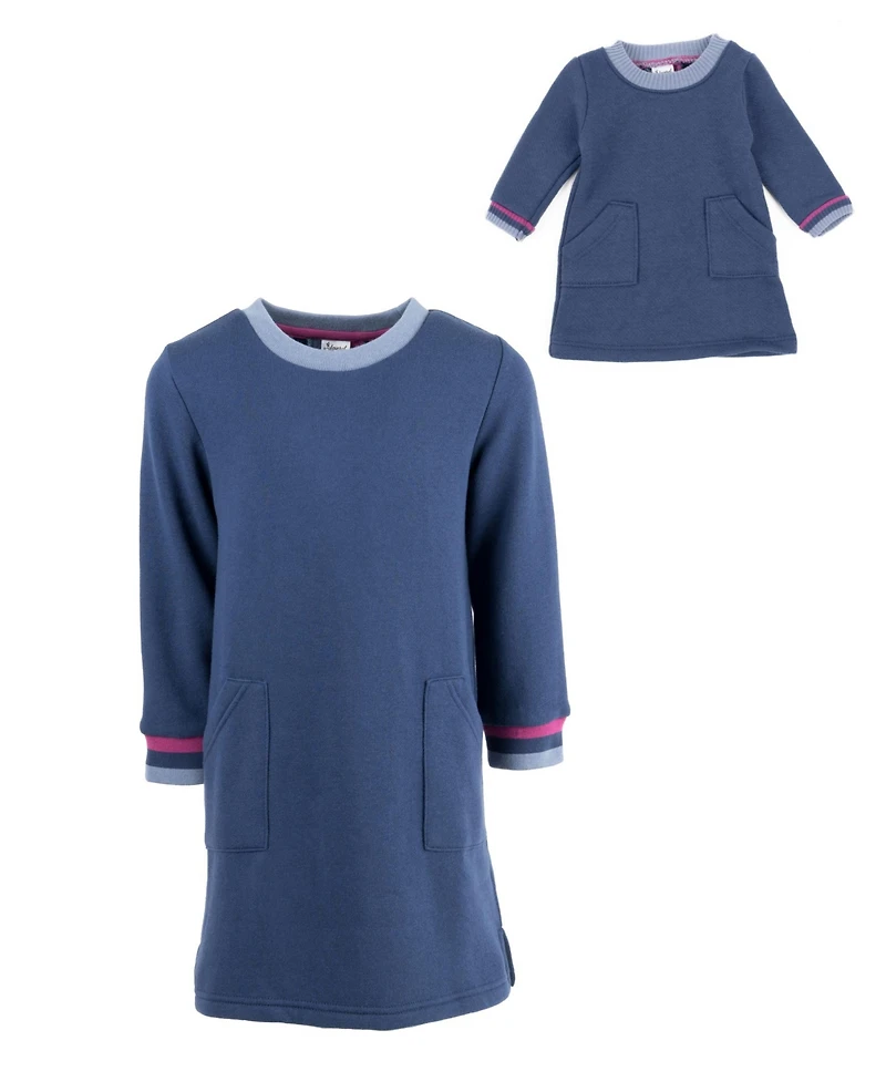Leveret Toddler Girls Matching Doll Long Sleeve Tunic Sweatshirt Dress