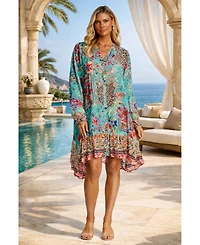 La Moda Clothing Women's Summer Dress with Collared Neck