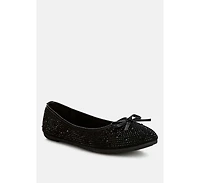 Womens hosana rhinestones and stud embellished ballet flats